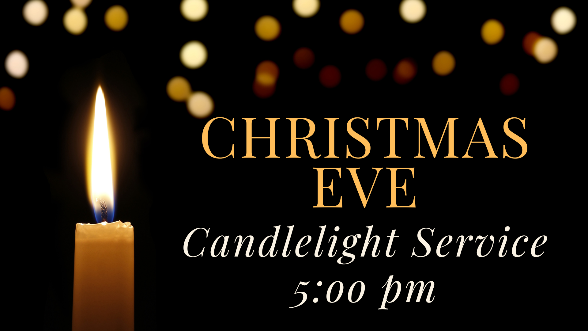 Christmas Eve Candlelight service, Slide